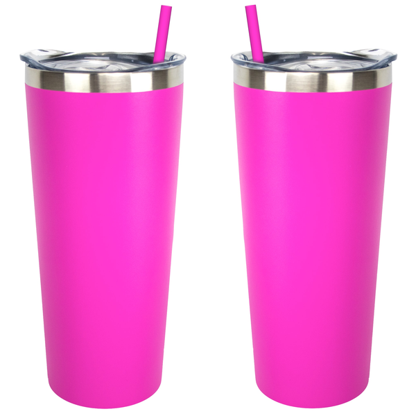 Kick Stainless Steel Tumbler w/ Straw, 22oz.