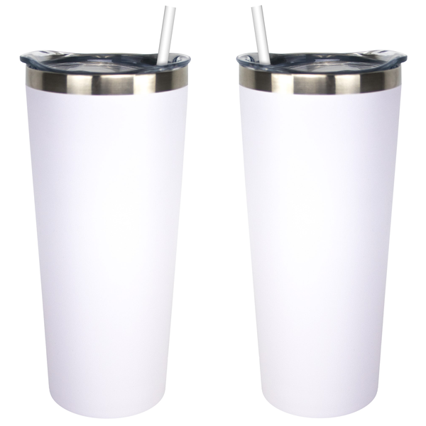 Kick Stainless Steel Tumbler w/ Straw, 22oz.