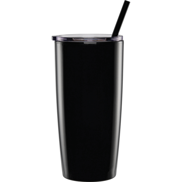 Omega Double Walled Tumbler w/ Straw, 20oz.