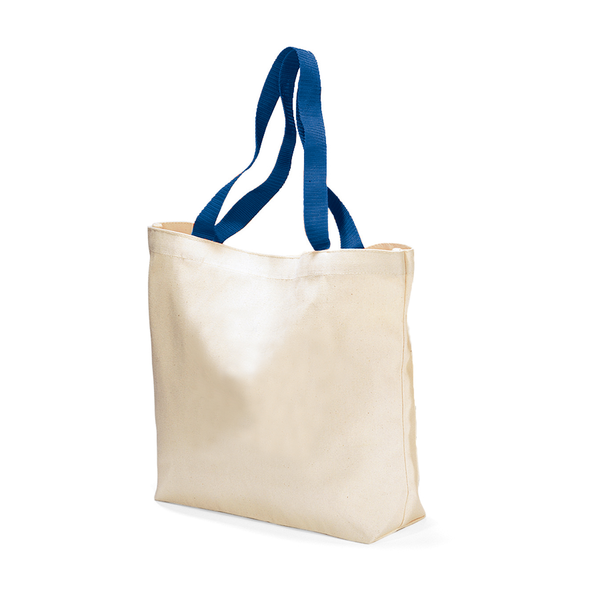 Colored Handle Cotton Canvas Tote