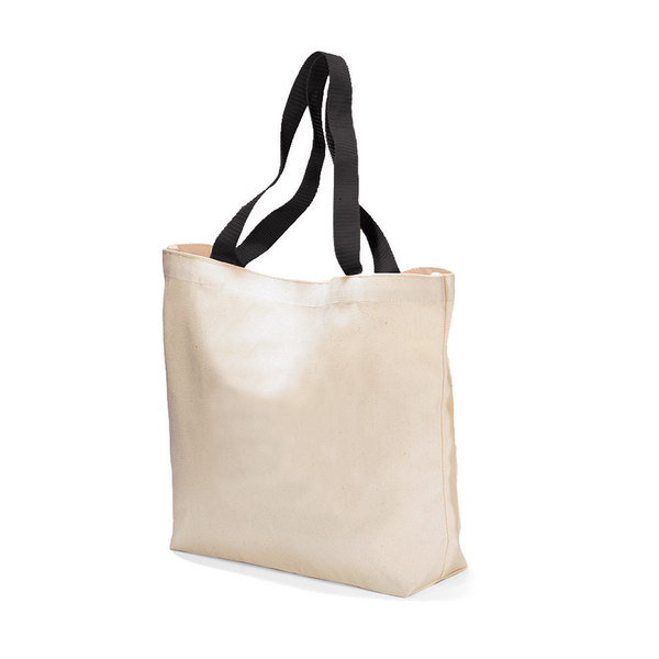 Colored Handle Cotton Canvas Tote