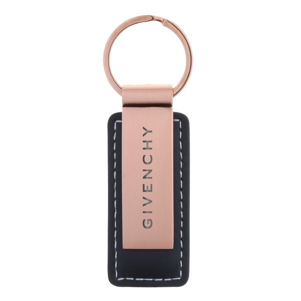 Leatherette and Metal Keychain