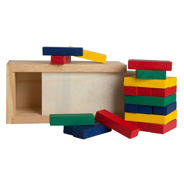 Multi-Colored Block Wooden Tower Puzzle