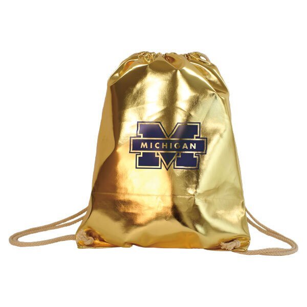 Metallic Drawstring Backpack