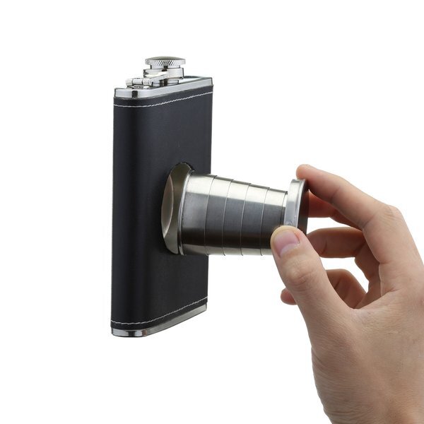 Collapsible Shot Cup Flask, 5oz.