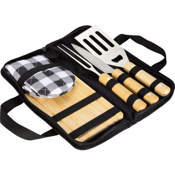 Five-Piece BBQ Set w/ Carrying Case