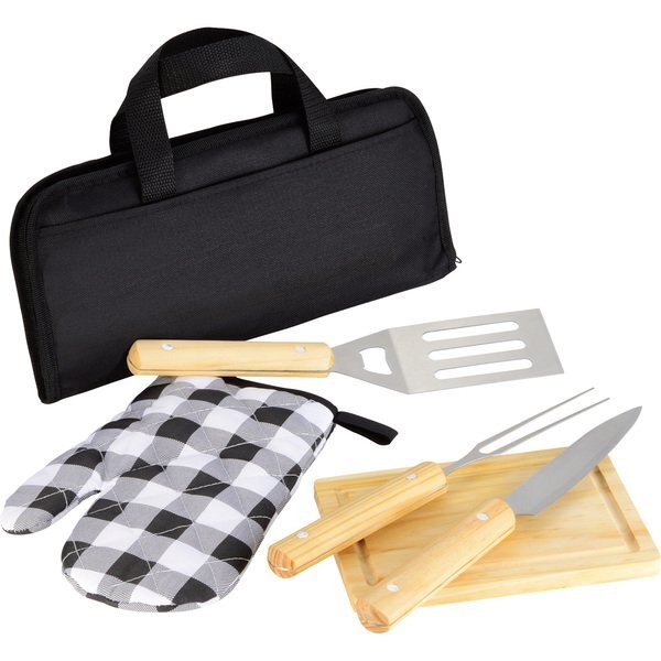 Five-Piece BBQ Set w/ Carrying Case