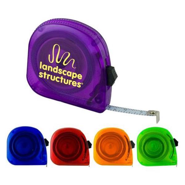 Translucent Retractable Tape Measure, 10'
