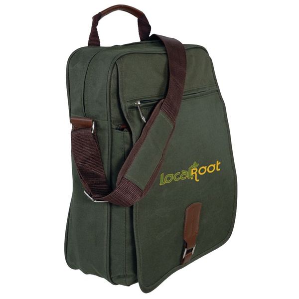 Upright Polyester Laptop Messenger Bag