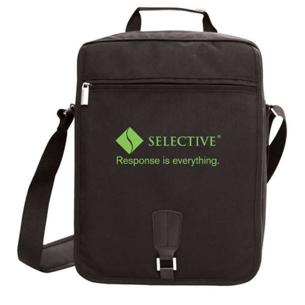 Upright Polyester Laptop Messenger Bag