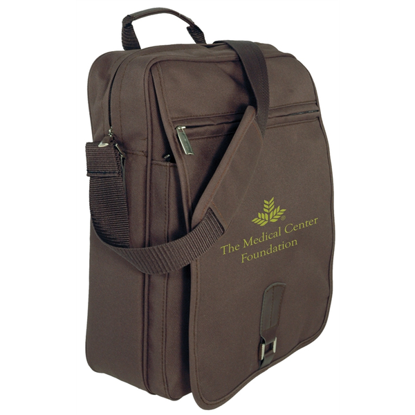 Upright Polyester Laptop Messenger Bag