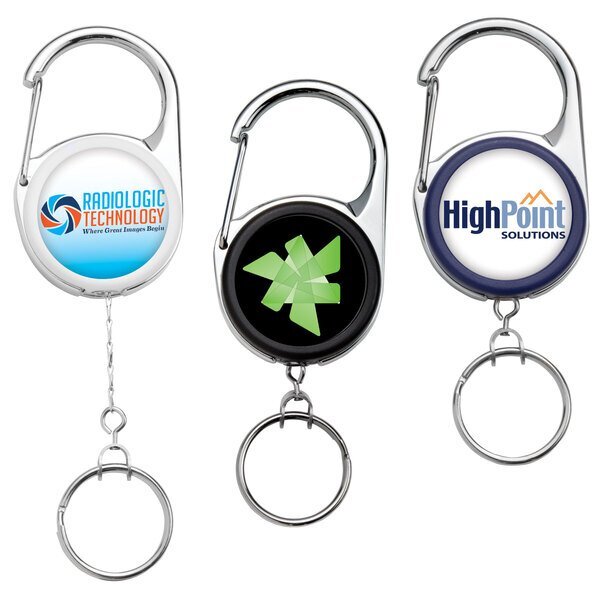 Heavy Duty Carabiner Retractable Key Reel