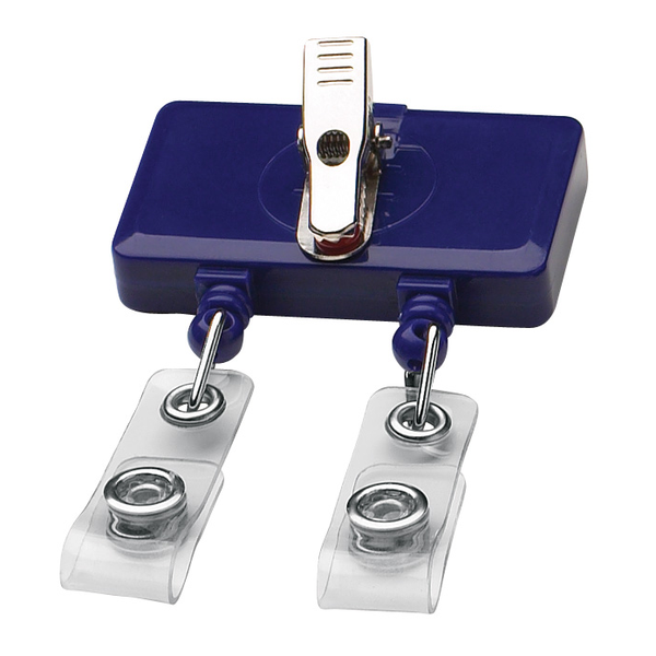 Jumbo Dual Strap Retractable Badge Reel, Alligator Clip