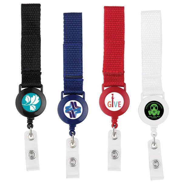 Round Strap 2 Reel Retractable Badge Holder