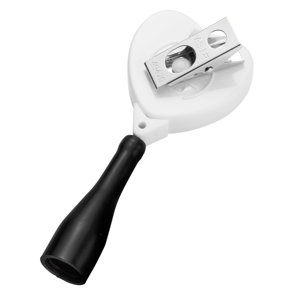 Heart Retractable Pen Holder, Bull Dog Clip w/Antimicrobial Additive
