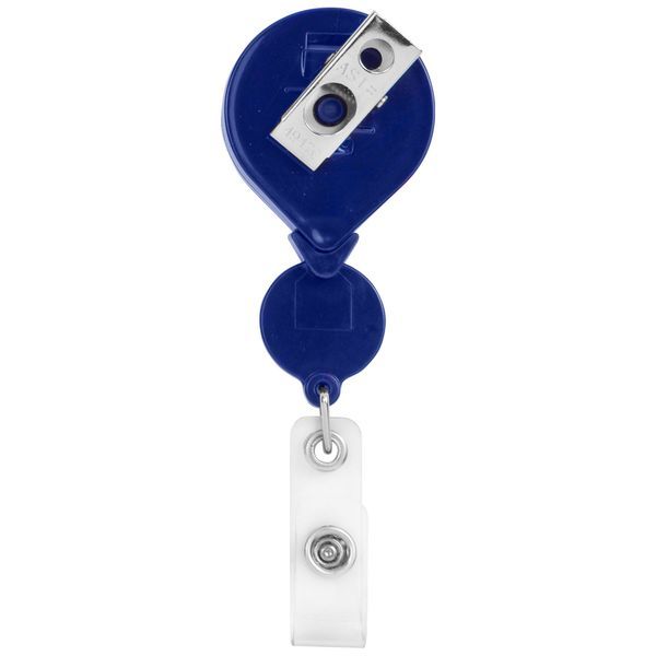 Double Up Round Rectactable Badge Reel, Bull Dog Clip