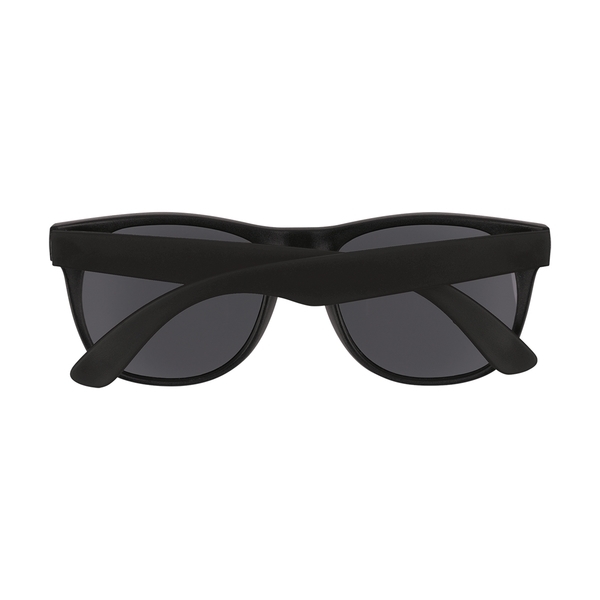 Youth Sized Vibrant Trim Rubberized Sunglasses