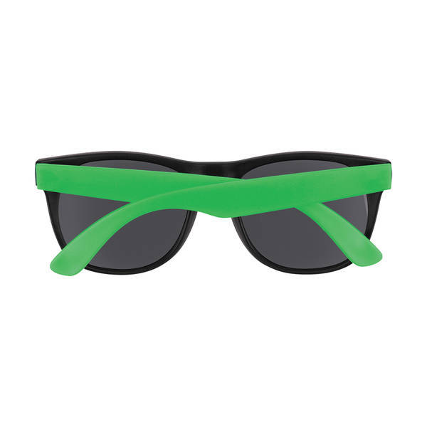 Youth Sized Vibrant Trim Rubberized Sunglasses