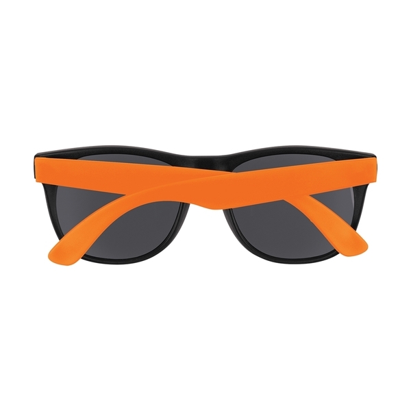 Youth Sized Vibrant Trim Rubberized Sunglasses