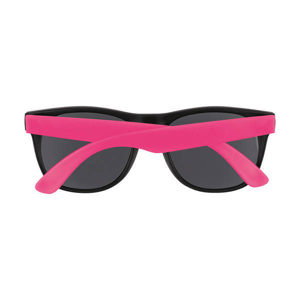 Youth Sized Vibrant Trim Rubberized Sunglasses