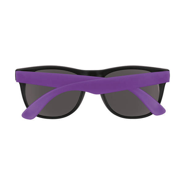 Youth Sized Vibrant Trim Rubberized Sunglasses