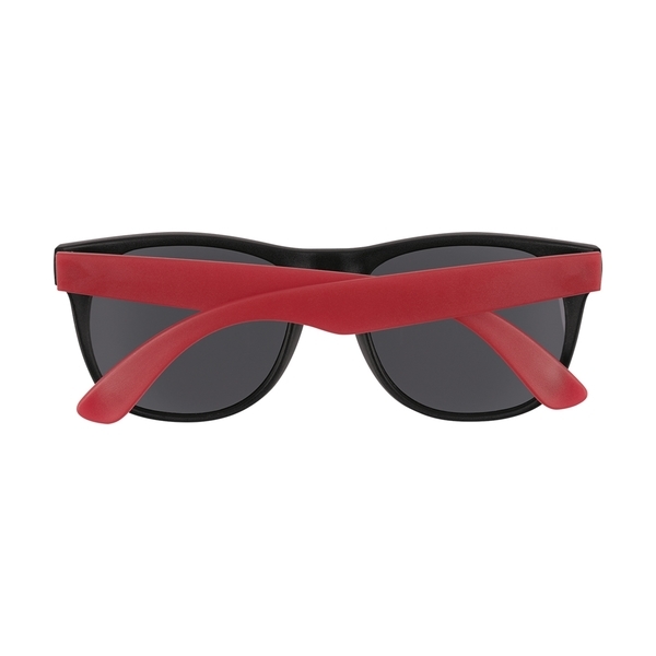 Youth Sized Vibrant Trim Rubberized Sunglasses