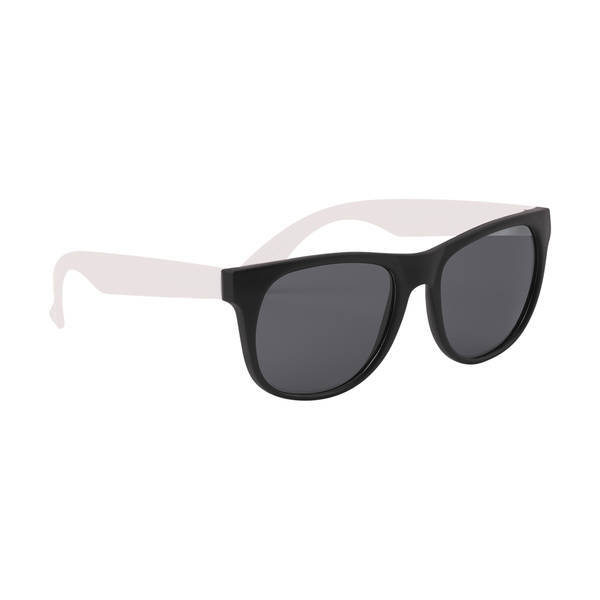 Youth Sized Vibrant Trim Rubberized Sunglasses