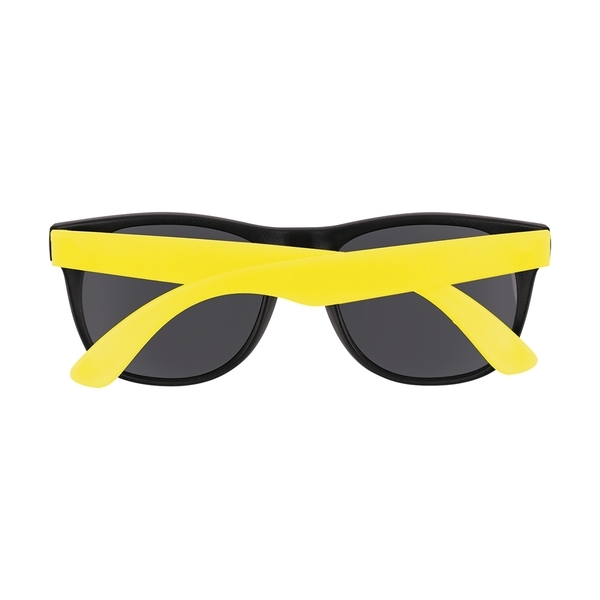 Youth Sized Vibrant Trim Rubberized Sunglasses