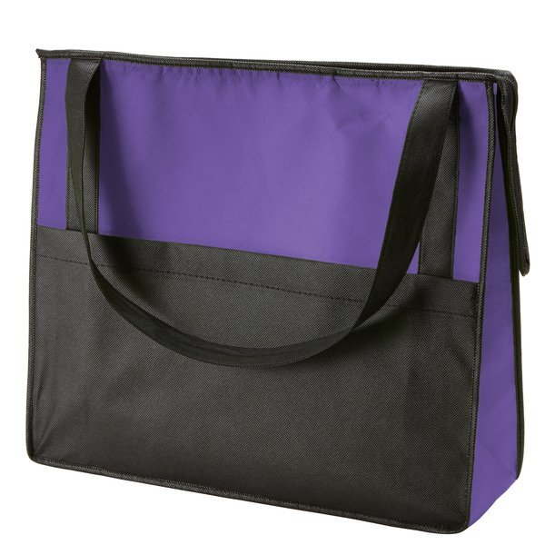 Prescott Two-Tone Non-Woven Zipper Tote