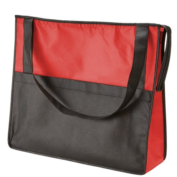 Prescott Two-Tone Non-Woven Zipper Tote