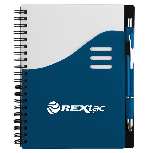 Color Wave Notebook & Pen Set, 5-1/2" x 7"