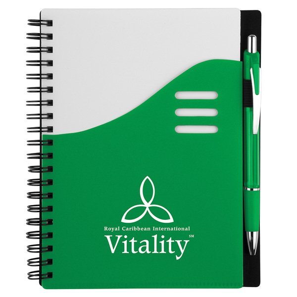 Color Wave Notebook & Pen Set, 5-1/2" x 7"