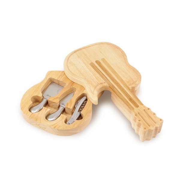 Guitar Cheese Board Set