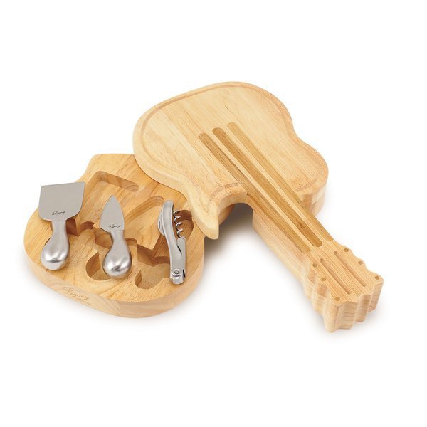 Guitar Cheese Board Set