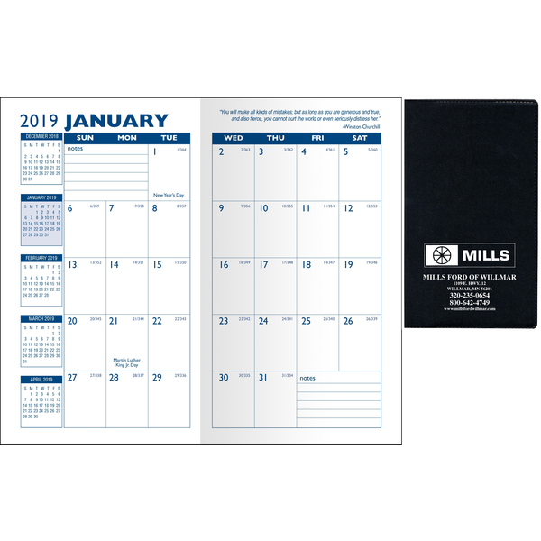 Standard Vinyl Monthly Pocket Planner