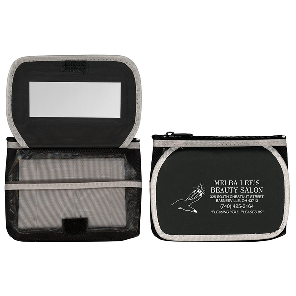 Triplette Cosmetic Bag with Mirror & Tissues