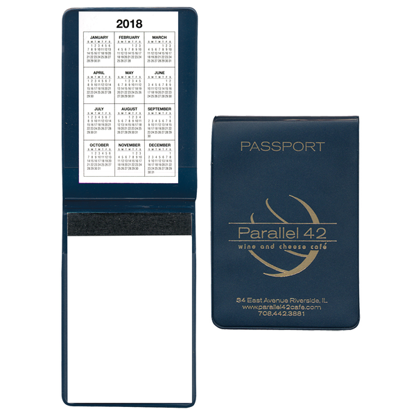 Vinyl Memo Book w/ 2-Year Calendar, 30 Pages, 3" x 4-1/2"