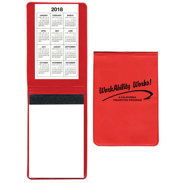 Vinyl Memo Book w/ 2-Year Calendar, 30 Pages, 3" x 4-1/2"