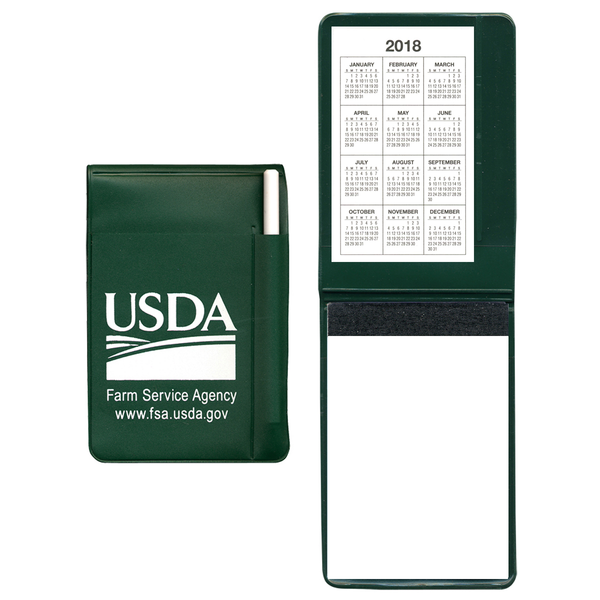 Flip-It Note Jotter with Pen & Calendar