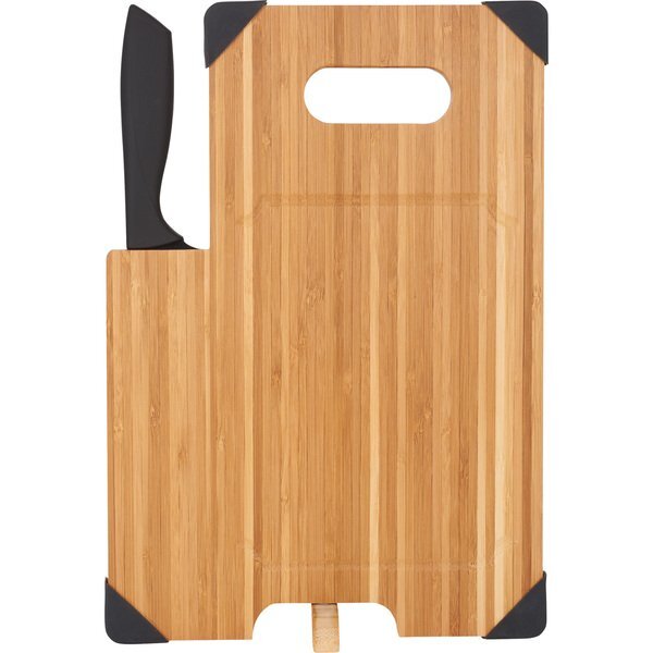 Bamboo Cutting Board w/ Knife