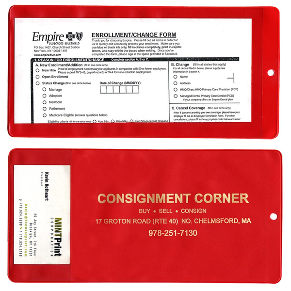 Large Vinyl Policy Holder Document Sleeve