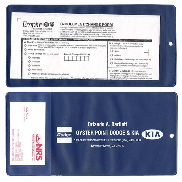 Large Vinyl Policy Holder Document Sleeve