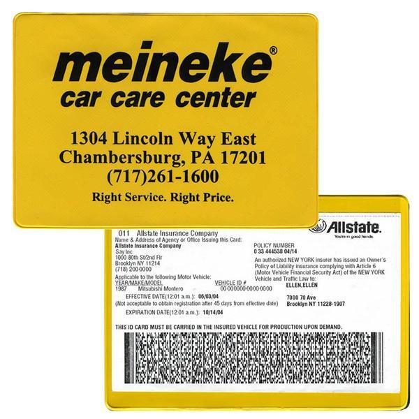 Vinyl Insurance and Registration Holder