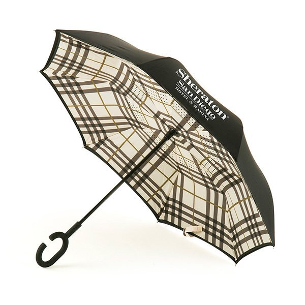 Stratus Reversible Umbrella, Plaid 48" Arc