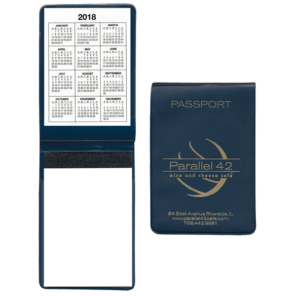 Vinyl Memo Book w/ 2-Year Calendar, 100 Pages, 3" x 4-1/2"