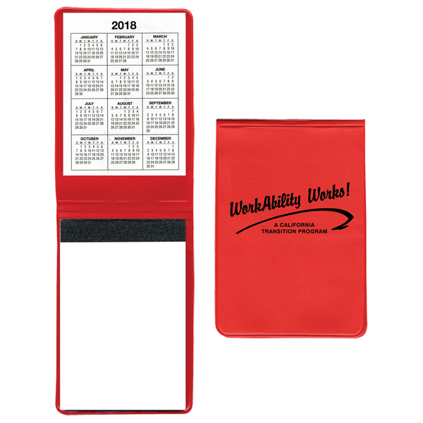 Vinyl Memo Book w/ 2-Year Calendar, 100 Pages, 3" x 4-1/2"