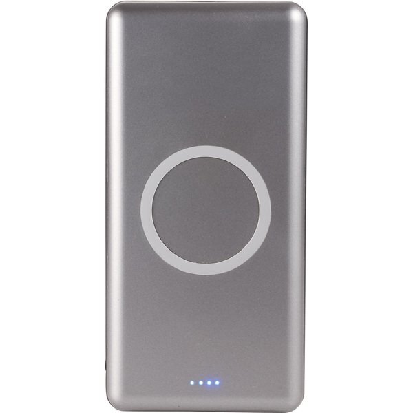 UL Listed Qi Wireless Light Up Logo Power Bank, 10000mAh