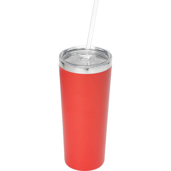 Thor Copper Vacuum Insulated Tumbler w/ Straw, 22oz.