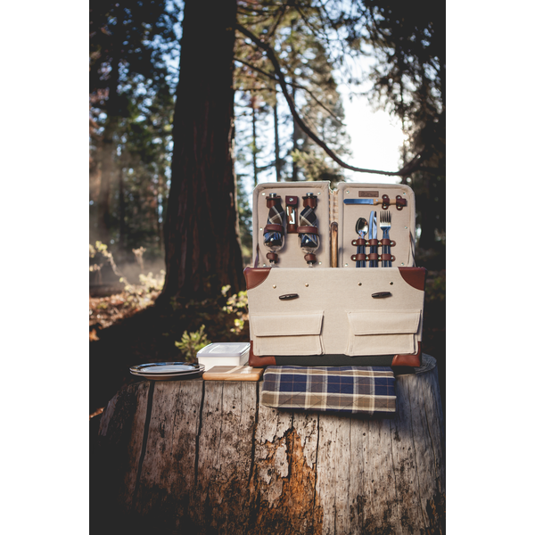 Pioneer Picnic Basket Set - Navy Plaid