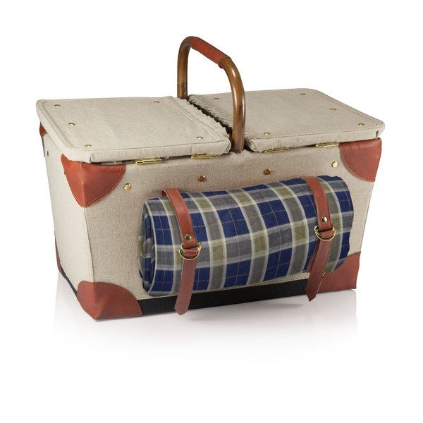 Pioneer Picnic Basket Set - Navy Plaid